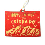 Photograph of Laser-engraved Happy Holidays from Colorado Ornament - Large