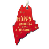 Photograph of Laser-engraved Happy Holidays from Maine Ornament - Large