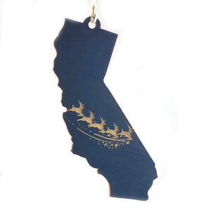 Photograph of Laser-engraved California Reindeer Ornament - Large