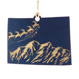 Photograph of Laser-engraved Colorado Reindeer Ornament - Small
