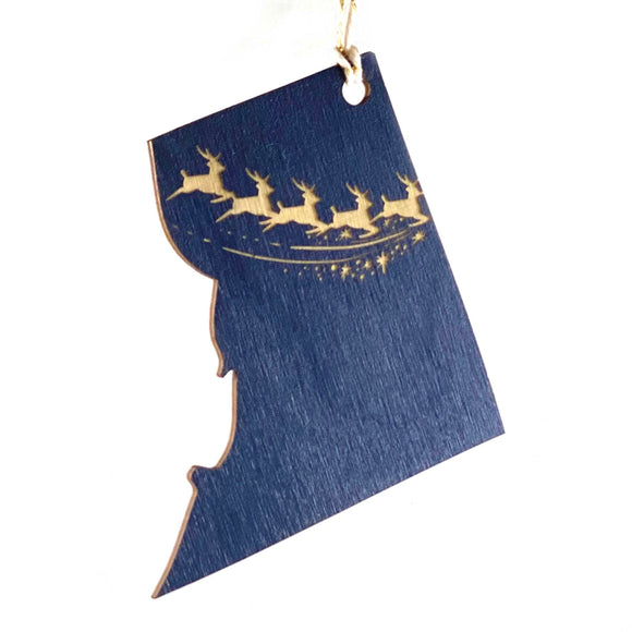 Photograph of Laser-engraved District of Columbia Reindeer Ornament - Small