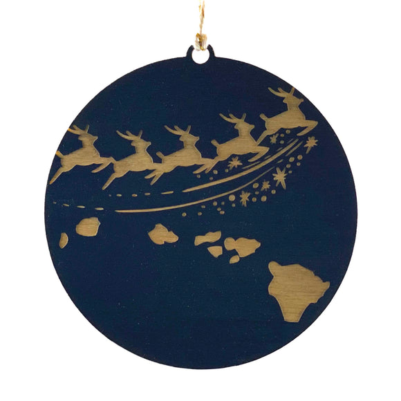 Photograph of Laser-engraved Hawaii Reindeer Ornament - Small