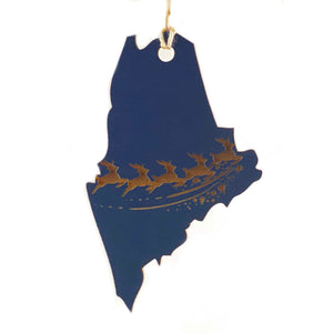 Photograph of Laser-engraved Maine Reindeer Ornament - Small