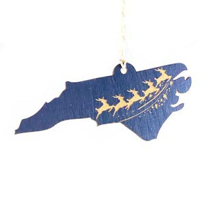 Photograph of Laser-engraved North Carolina Reindeer Ornament - Small