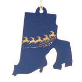 Photograph of Laser-engraved Rhode Island Reindeer Ornament - Small