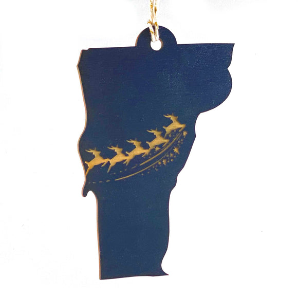 Photograph of Laser-engraved Vermont Reindeer Ornament - Small