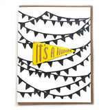 Laser-engraved 'It's A Human' Pennant Magnet with Card