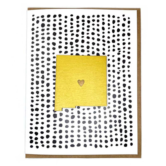 Photograph of Laser-engraved New Mexico Heart Magnet with Card