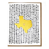 Photograph of Laser-engraved Texas Heart Magnet with Card