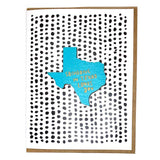 Photograph of Laser-engraved Someone in Texas Loves You Magnet with Card