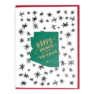 Photograph of Laser-engraved Happy Holidays from Arizona Magnet with Card