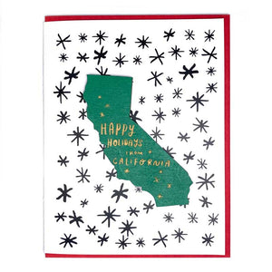 Photograph of Laser-engraved Happy Holidays from California Magnet with Card