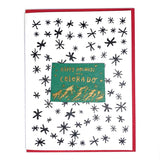 Photograph of Laser-engraved Happy Holidays from Colorado Magnet with Card
