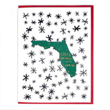 Photograph of Laser-engraved Happy Holidays from Florida Magnet with Card