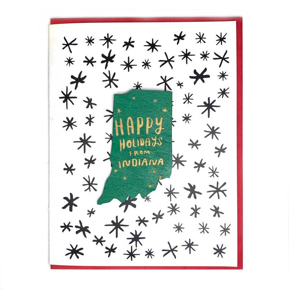 Photograph of Laser-engraved Happy Holidays from Indiana Magnet with Card