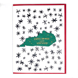 Photograph of Laser-engraved Happy Holidays from Kentucky Magnet with Card
