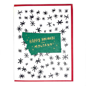 Photograph of Laser-engraved Happy Holidays from Montana Magnet with Card