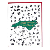Photograph of Laser-engraved Happy Holidays from North Carolina Magnet with Card