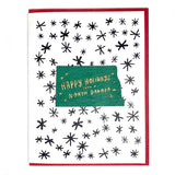 Photograph of Laser-engraved Happy Holidays from North Dakota Magnet with Card