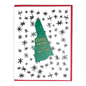 Photograph of Laser-engraved Happy Holidays from New Hampshire Magnet with Card