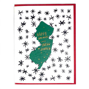 Photograph of Laser-engraved Happy Holidays from New Jersey Magnet with Card