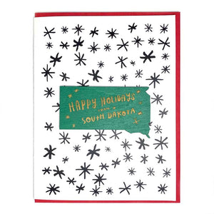 Photograph of Laser-engraved Happy Holidays from South Dakota Magnet with Card