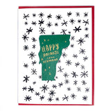 Photograph of Laser-engraved Happy Holidays from Vermont Magnet with Card