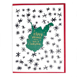 Photograph of Laser-engraved Happy Holidays from West Virginia Magnet with Card