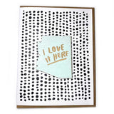 Photograph of Laser-engraved I Love It Here Arizona Magnet with Card