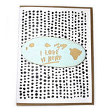 Photograph of Laser-engraved I Love It Here Hawaii Magnet with Card