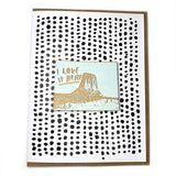 Photograph of Laser-engraved I Love It Here Wyoming Magnet with Card