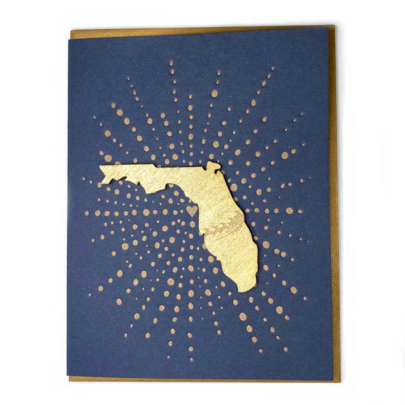 Photograph of Laser-engraved Florida Reindeer Magnet with Card