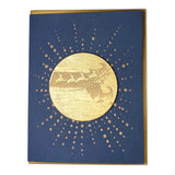 Photograph of Laser-engraved Massachusetts Reindeer Magnet with Card