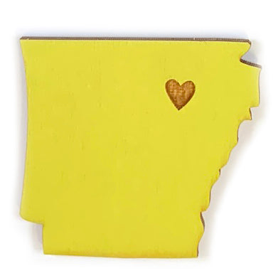 Photograph of Laser-engraved Arkansas Heart Magnet