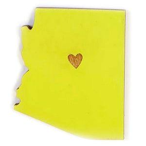 Photograph of Laser-engraved Arizona Heart Magnet