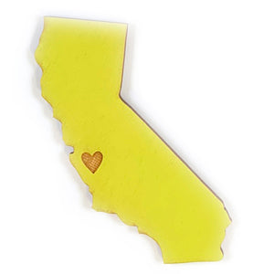Photograph of Laser-engraved California Heart Magnet