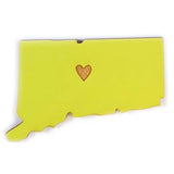 Photograph of Laser-engraved Connecticut Heart Magnet