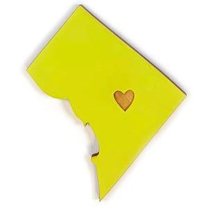 Photograph of Laser-engraved District of Columbia Heart Magnet