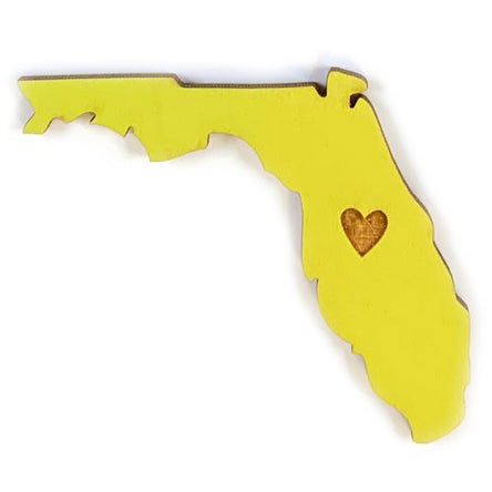 Photograph of Laser-engraved Florida Heart Magnet