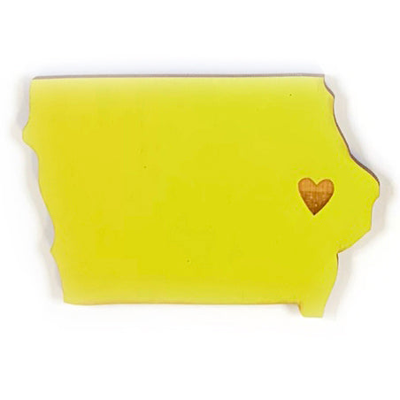 Photograph of Laser-engraved Iowa Heart Magnet