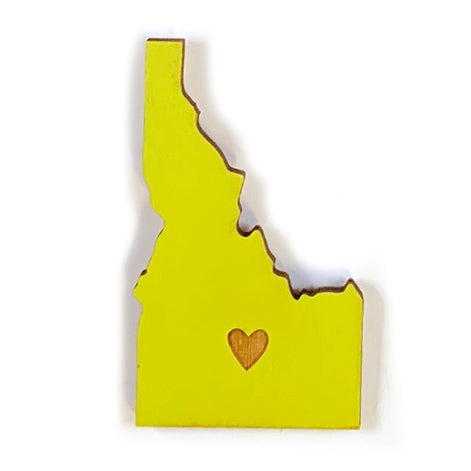 Photograph of Laser-engraved Idaho Heart Magnet