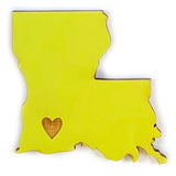 Photograph of Laser-engraved Louisiana Heart Magnet