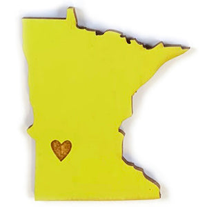 Photograph of Laser-engraved Minnesota Heart Magnet