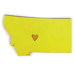 Photograph of Laser-engraved Montana Heart Magnet