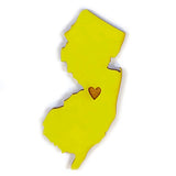 Photograph of Laser-engraved New Jersey Heart Magnet