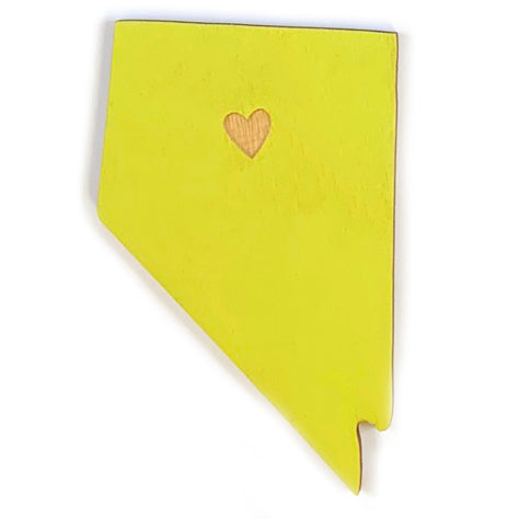 Photograph of Laser-engraved Nevada Heart Magnet