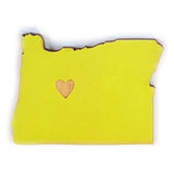 Photograph of Laser-engraved Oregon Heart Magnet