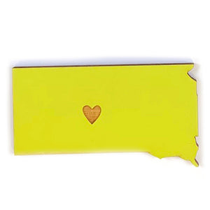 Photograph of Laser-engraved South Dakota Heart Magnet