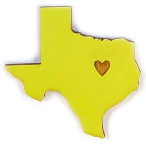 Photograph of Laser-engraved Texas Heart Magnet