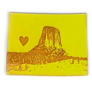 Photograph of Laser-engraved Wyoming Heart Magnet